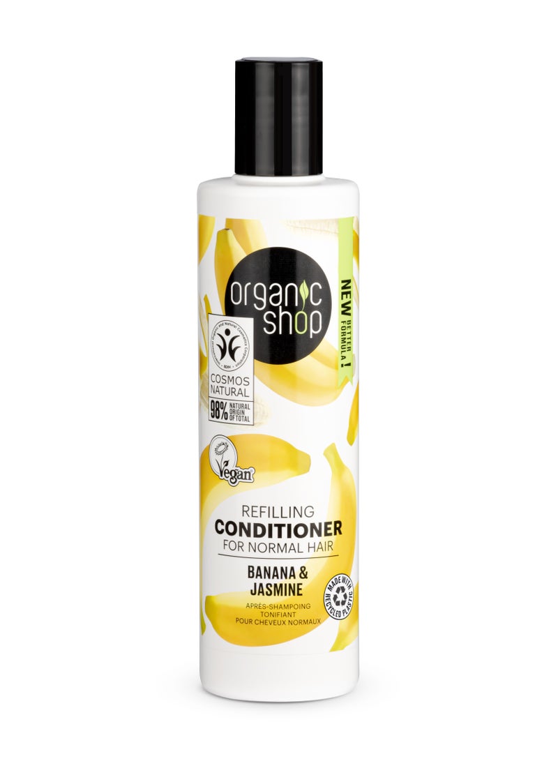 Organic Shop Refilling Conditioner For Normal Hair Banana And Jasmine 280ml  - Image 1