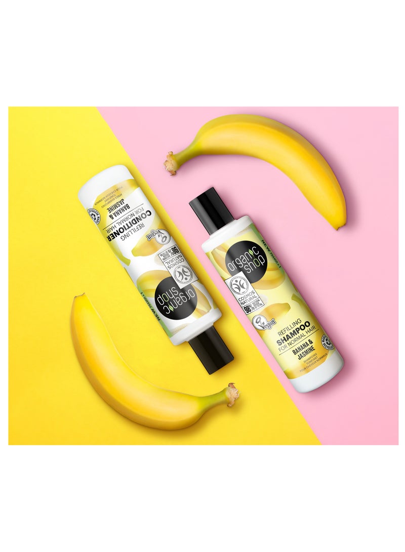 Organic Shop Refilling Conditioner For Normal Hair Banana And Jasmine 280ml  - Image 5