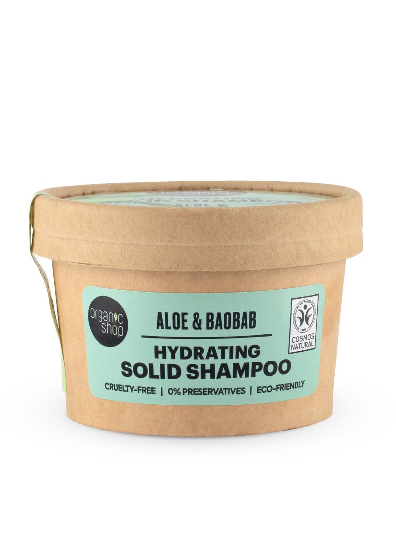 Organic Shop Hydrating Solid Shampoo Aloe & Baobab 60grams - Image 1