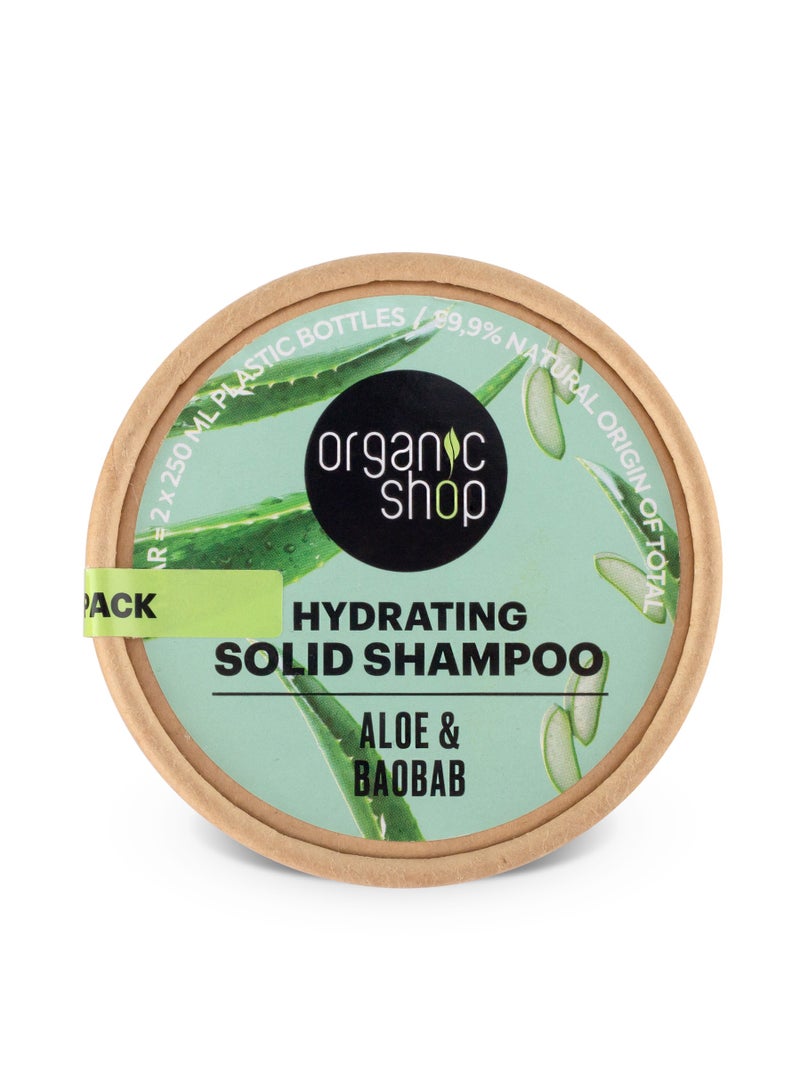 Organic Shop Hydrating Solid Shampoo Aloe & Baobab 60grams - Image 2