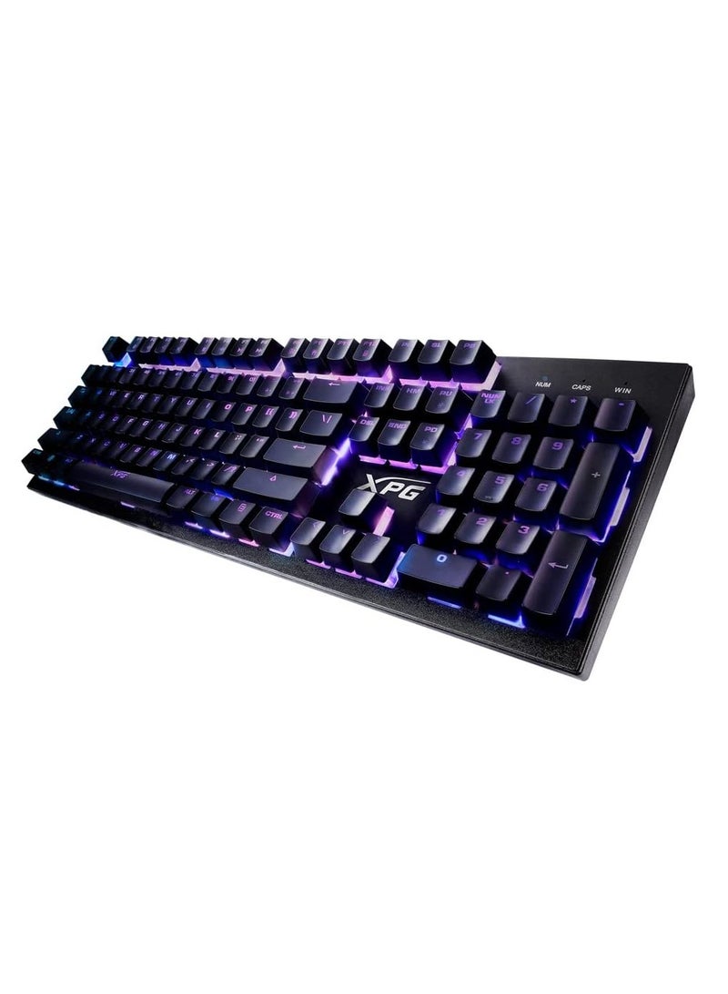إكس بي جي - لوحة مفاتيح الألعاب الميكانيكية Xpg Infarex K10 RGB، مع تأثيرات الإضاءة ومفاتيح مضادة للظلال ومفاتيح الوسائط - Image 1