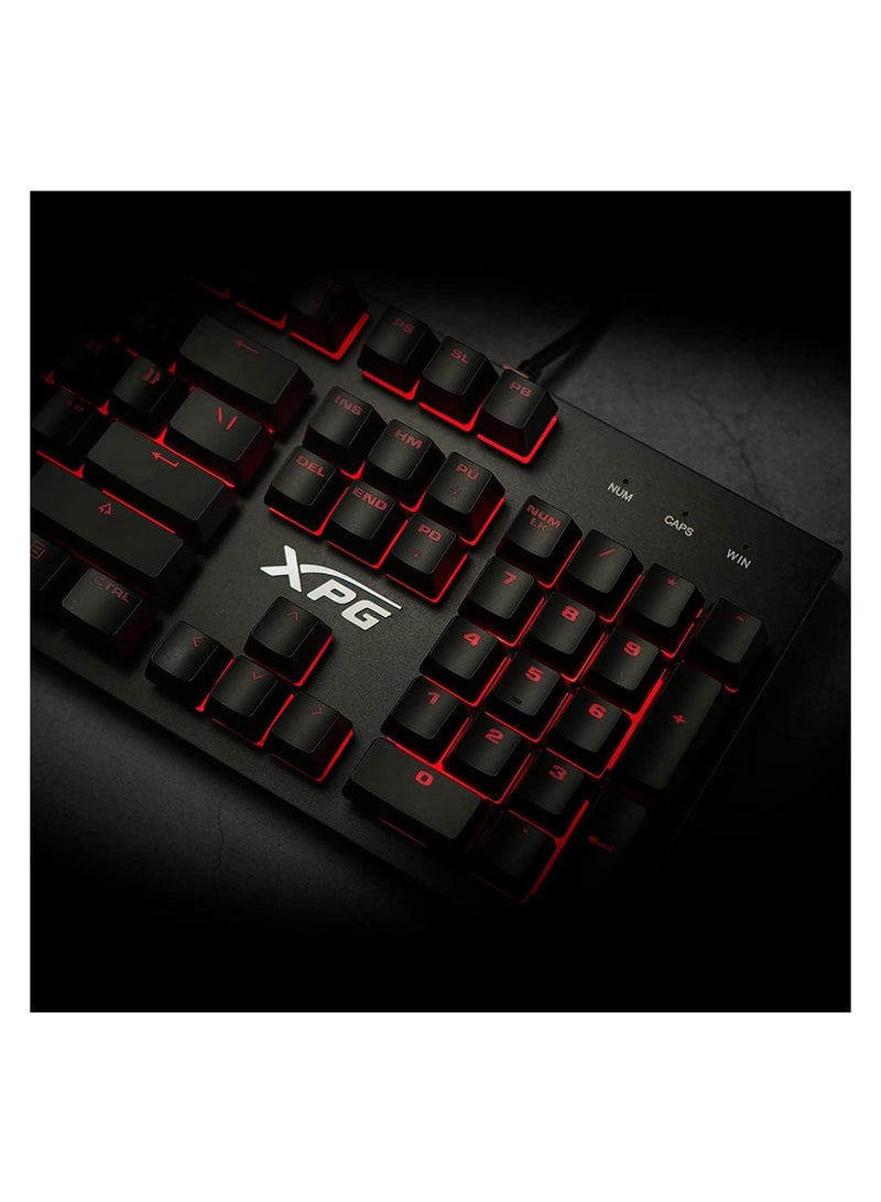 إكس بي جي - لوحة مفاتيح الألعاب الميكانيكية Xpg Infarex K10 RGB، مع تأثيرات الإضاءة ومفاتيح مضادة للظلال ومفاتيح الوسائط - Image 1