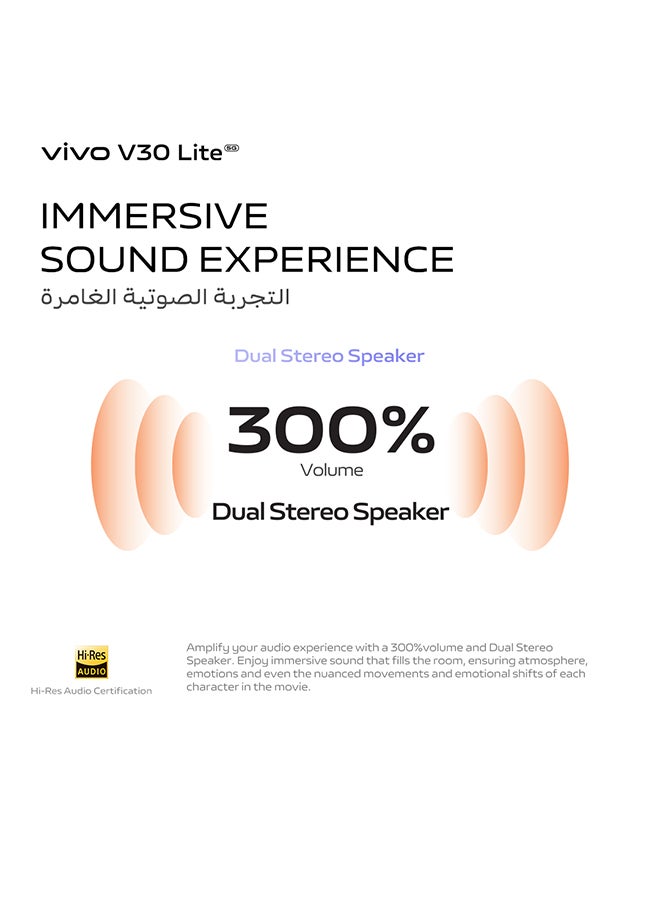 vivo - V30 Lite 5G Dual SIM Leather Purple 12GB RAM 256GB - With Exclusive Gifts Earbuds, Smart Fitness Band, 80W Charger And 24 Months Warranty + 1 Year Screen Replacement - Image 1