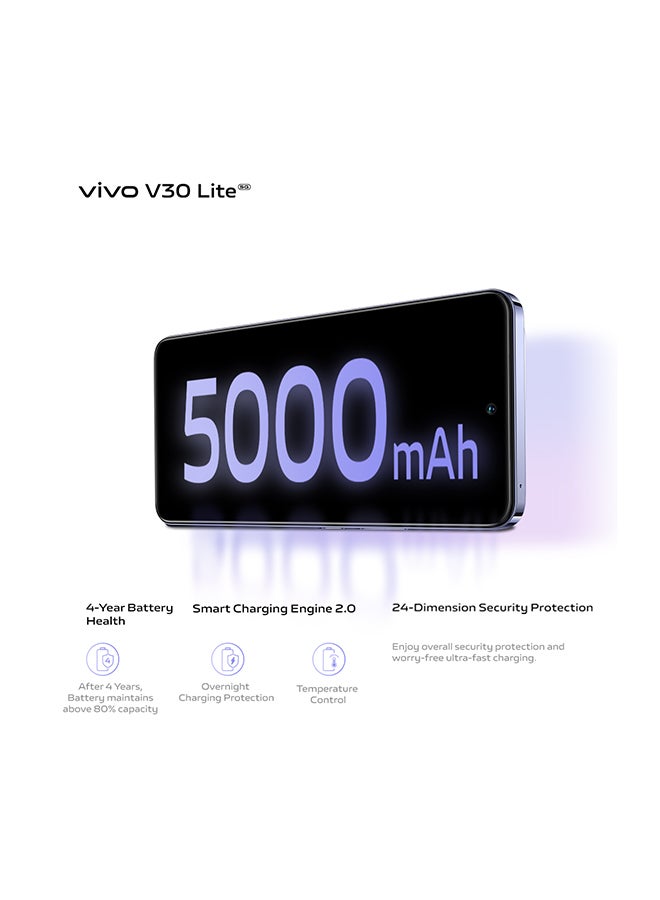 vivo - V30 Lite 5G Dual SIM Leather Purple 12GB RAM 256GB - With Exclusive Gifts Earbuds, Smart Fitness Band, 80W Charger And 24 Months Warranty + 1 Year Screen Replacement - Image 1