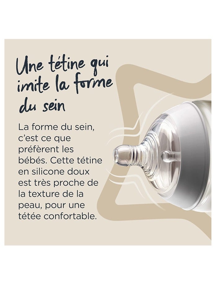 تومي تيبي زجاجة تغذية تومي تيبي قريبة من الطبيعة 150 مل، بيضاء - Image 3