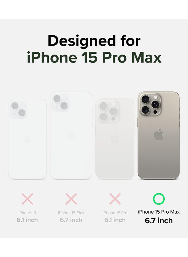 Alles Compatible With iPhone 15 Pro Max Case, Compatible With Magsafe Protective Case With Stand Heavy Duty Powerful Magnetic Cover Precise Cutouts For Camera Lenses Phone Case Cover Black