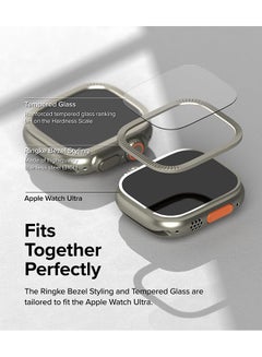 Ringke Bezel Styling And Glass Combo For Apple Watch Ultra 2 / 1 Screen Protector (49Mm) And CaseTempered Glass Protector With Stainless Steel Frame- 49-44 Multicolour  - Image 5