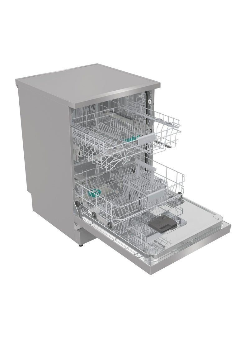 Gorenje Freestanding dishwasher , 14 place settings , Number of baskets: 2 , AquaStop ,Total dry automatic door opening - GS642D61X silver - Image 2