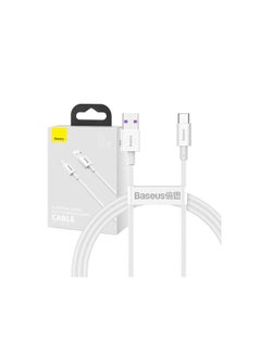Baseus Superior Series Fast Charging Data Cable USB to Type-C 66W 1m White  - Image 1