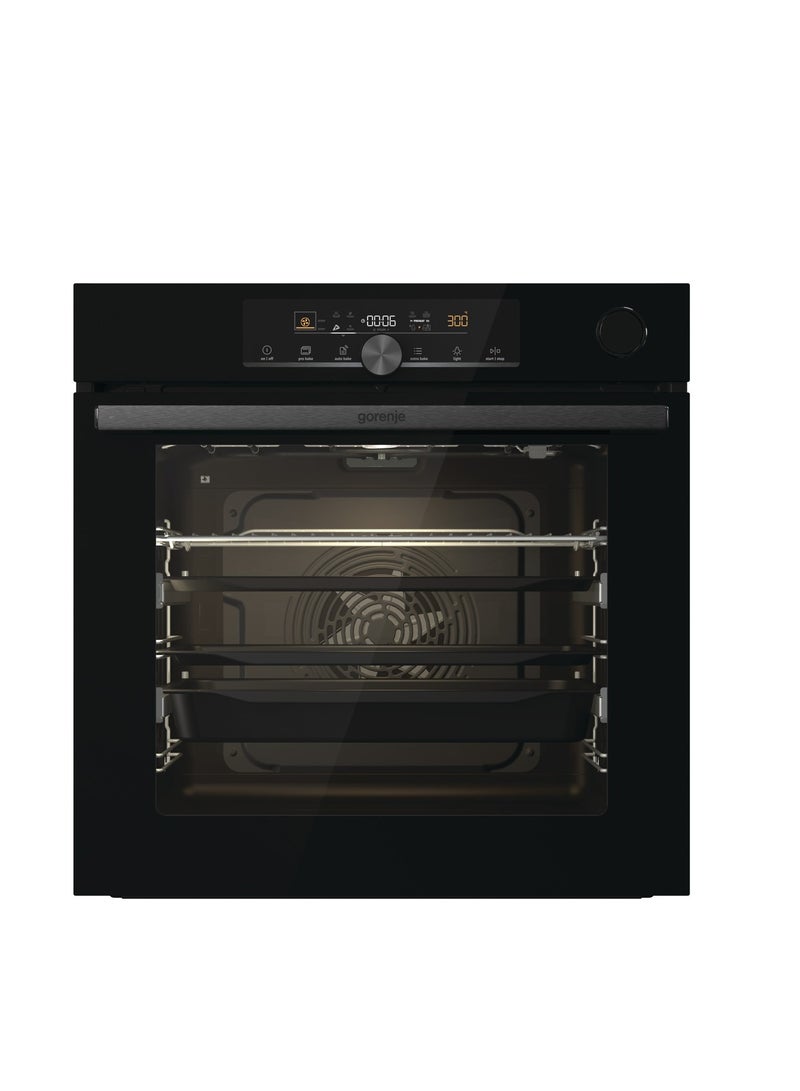 Gorenje Electric oven 60 cm, black color, 77 liter, Wi-FI operation, Airfry - BSA6747A04BGWI Black - Image 1