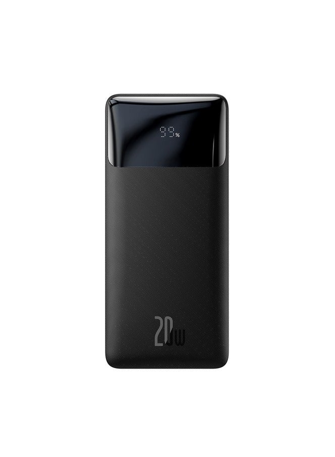 Baseus 10000 mAh Baseus Bipow Digital Display Fast Charge Power Bank 10000mAh 20W Black Overseas Edition （With Simple Series Charging Cable USB to Micro 25cm Black） Black  - Image 2