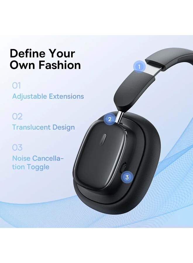 Baseus Baseus Bowie H1i Wireless Headphones - ANC Headphones 100 Hours Playtime - Black Black  - Image 2