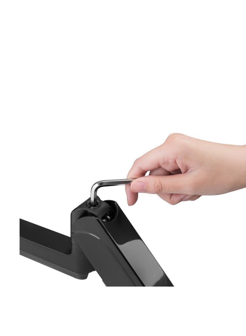 GAMEON GO-3363 Pole Mounted Gas Spring Single Monitor Arm Stand Mount For Gaming And Office Use 17 to 32 inches Each Arm Upto 9 KG | Black - Image 5