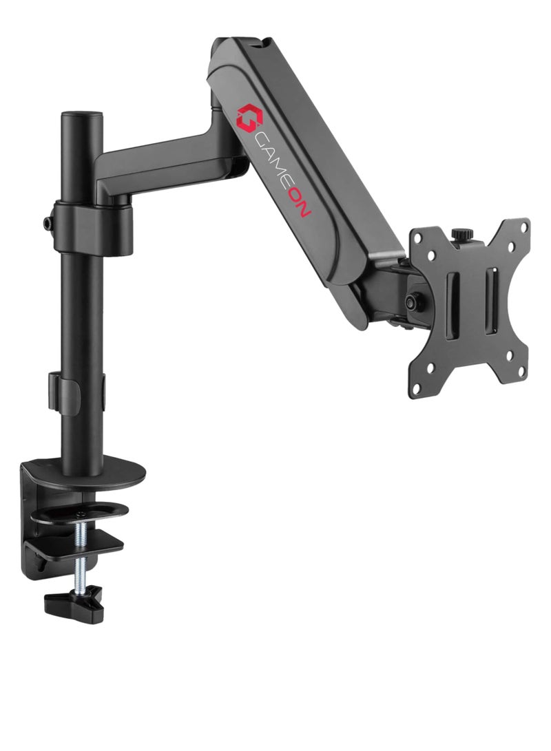 GAMEON GO-3363 Pole Mounted Gas Spring Single Monitor Arm Stand Mount For Gaming And Office Use 17 to 32 inches Each Arm Upto 9 KG | Black - Image 4