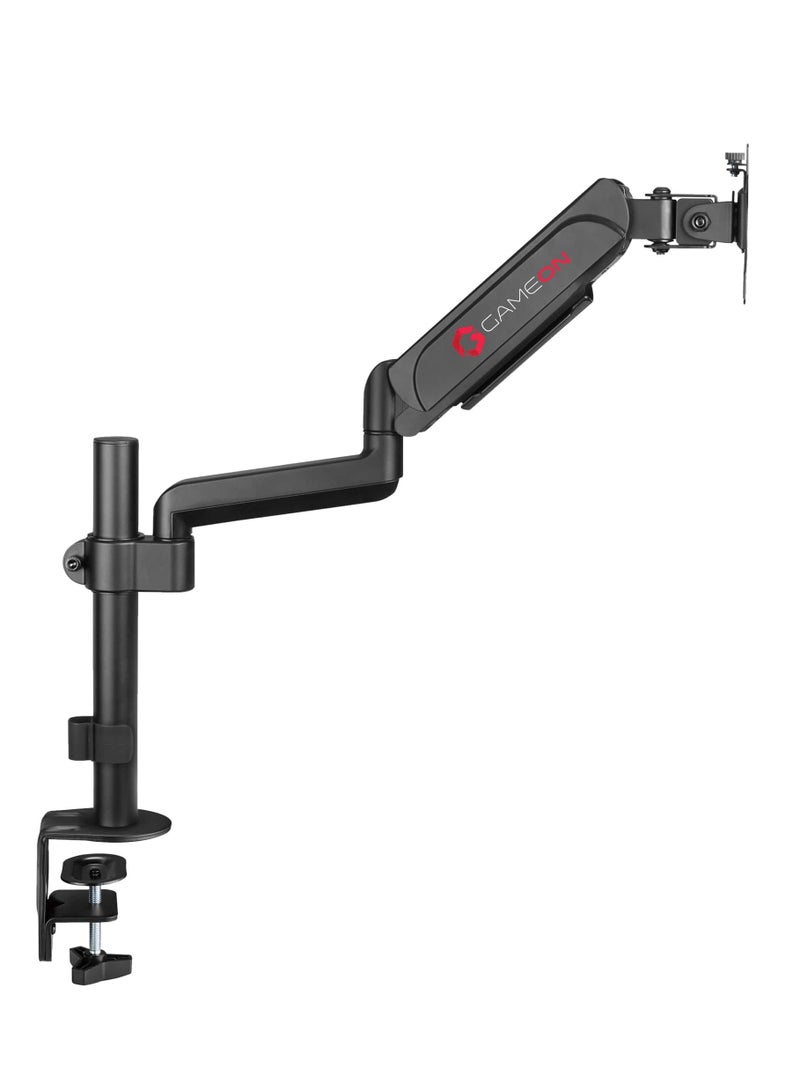 GAMEON GO-3363 Pole Mounted Gas Spring Single Monitor Arm Stand Mount For Gaming And Office Use 17 to 32 inches Each Arm Upto 9 KG | Black - Image 3