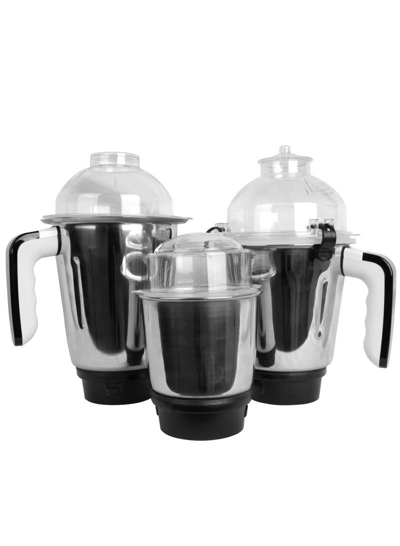 عفرا Japan Heavy Duty Mixer Grinder 3 In 1 White Gloss Finish Stainless Steel Jars and Blades Total Jar Capacity 2900ml 750W 18000 RPM Motor G Mark ESMA RoHS and CB Certified 2900 ml 750 W AF-7500BLWH White  - Image 5