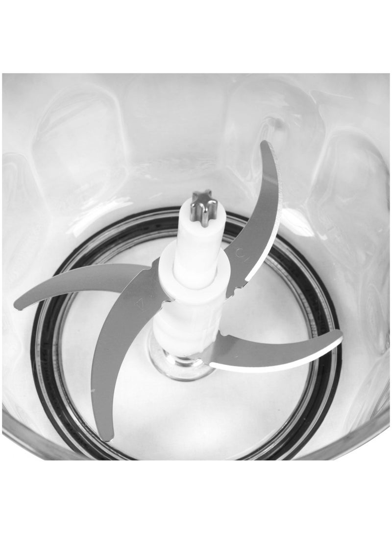 AFRA Chopper,  400W, Compact, 2 l, Glass Jar, Stainless Steel Blades, Powerful Motor, G-Mark, ESMA, RoHS, And CB Certified, 2 Years Warranty 2.5 L 400 W AF-400CHSS Clear  - Image 4