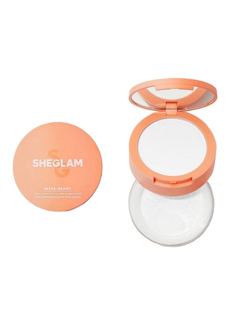 Concelar Insta-Ready Duo-Natural Linen Setting Powder For Face And Under Eyes Transclusent
