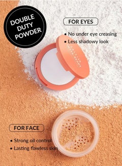 SHEGLAM Concelar Insta-Ready Duo-Natural Linen Setting Powder For Face And Under Eyes Transclusent  - Image 4