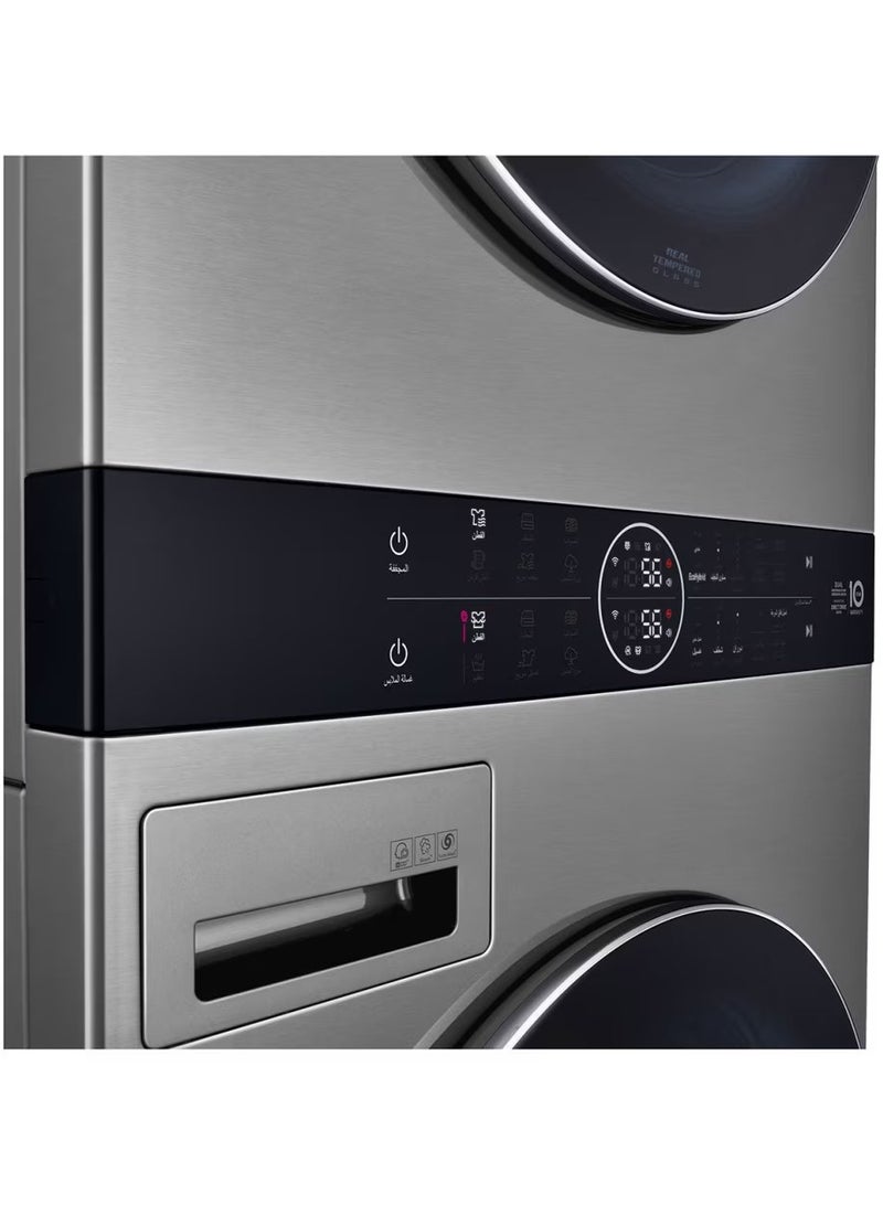 LG Wash Tower -  16 Kg Dryer - Direct Drive Inverter Motors - Smart ThinQ - 21 kg FWT2116SS Silver  - Image 3