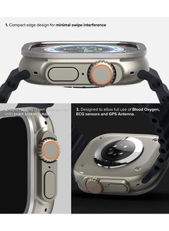 Ringke Bezel Styling And Glass Combo For Apple Watch Ultra 2 / 1 Screen Protector (49Mm) And CaseTempered Glass Protector With Stainless Steel Frame - 49-01 Multicolour  - Image 4