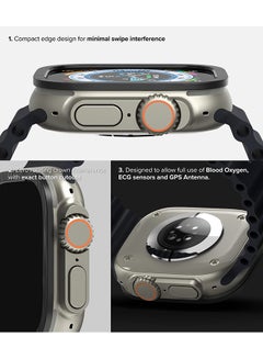Ringke Bezel Styling And Glass Combo For Apple Watch Ultra 2 / 1 Screen Protector (49Mm) And CaseTempered Glass Protector With Stainless Steel Frame - 49-03 Multicolour  - Image 5