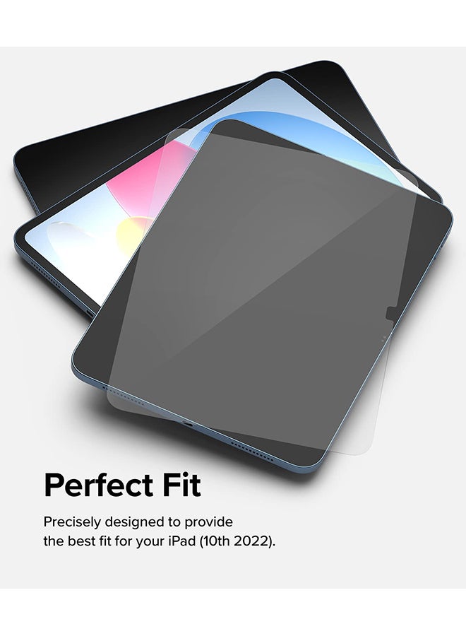 Ringke - Glass Shatterproof Coverage Compatible With iPad 10th Generation 10.9''(2022) Screen Protector, Multi Layer Protection Premium Quality Tempered Glass Clear - Image 1