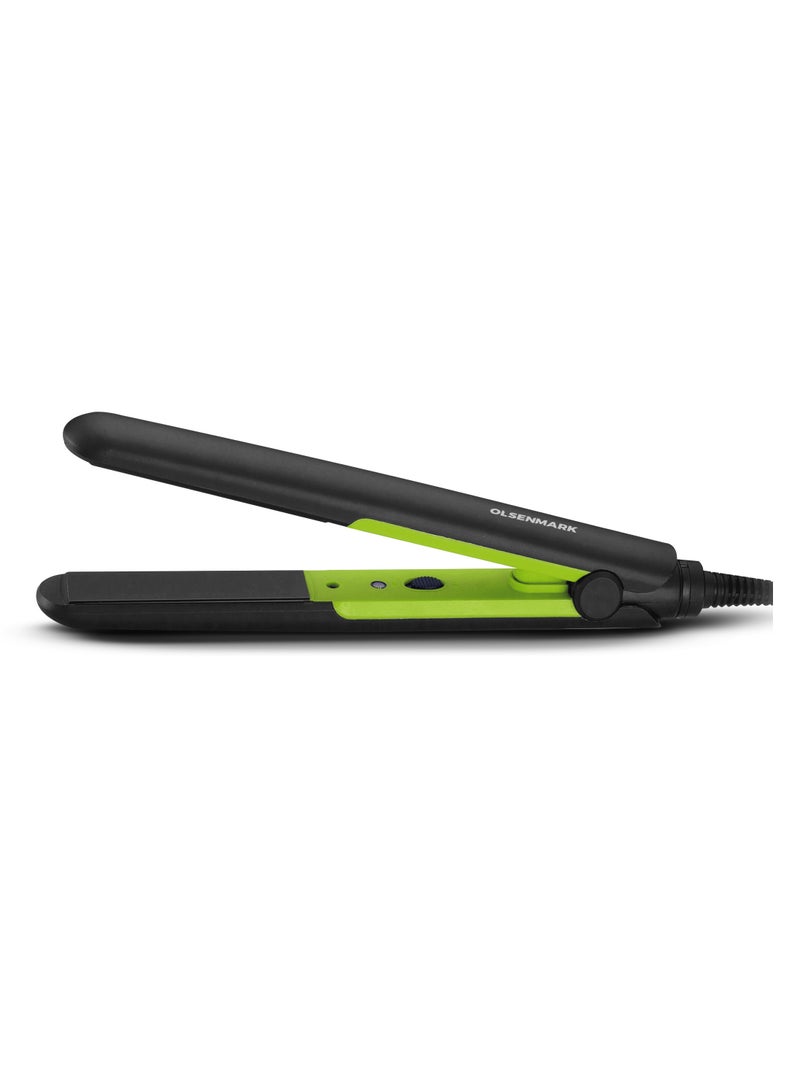Olsenmark StraightCare Essential Thermo Protect Hair Straightener-OMH4107 green and black  - Image 1