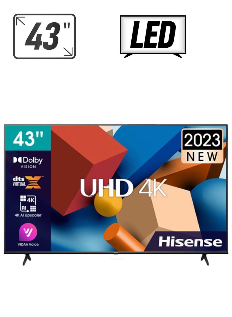 Hisense - 4K UHD DLED Smart Television 43Inch (2023 Model) 43A61K Black - Image 1