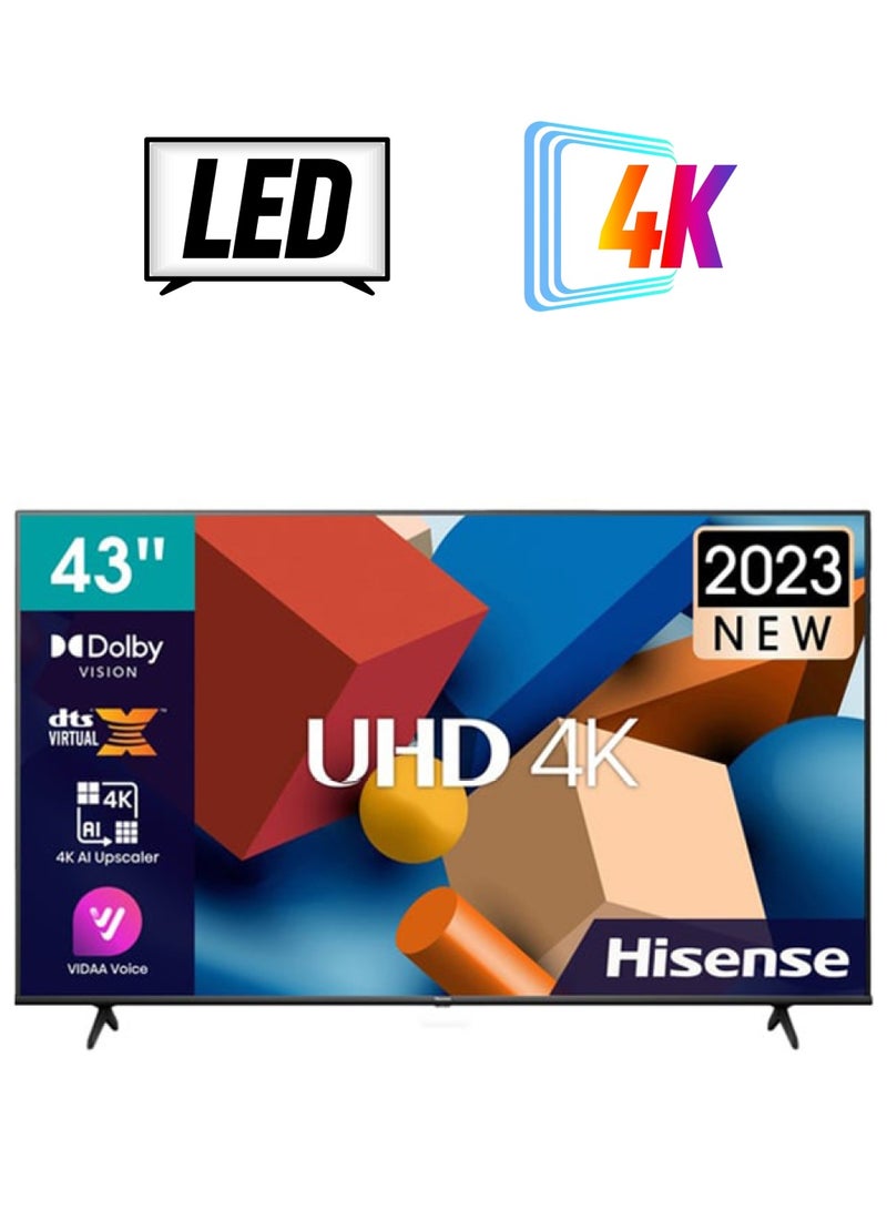 Hisense - 4K UHD DLED Smart Television 43Inch (2023 Model) 43A61K Black - Image 1