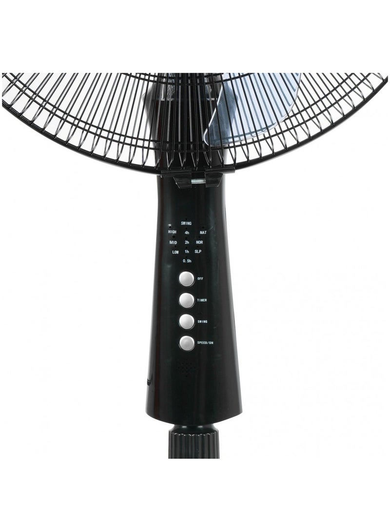 عفرا مروحة كهربائية قائمة من اليابان، AF-1660BKR، 60 واط، ارتفاع قابل للتعديل، 5 شفرات، تشمل جهاز تحكم عن بعد، أسود، معتمد من G-Mark و Esma و Rohs و Cb، ضمان لمدة سنتين - Image 4