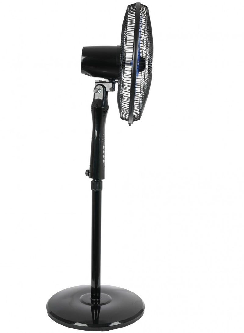 عفرا مروحة كهربائية قائمة من اليابان، AF-1660BKR، 60 واط، ارتفاع قابل للتعديل، 5 شفرات، تشمل جهاز تحكم عن بعد، أسود، معتمد من G-Mark و Esma و Rohs و Cb، ضمان لمدة سنتين - Image 2