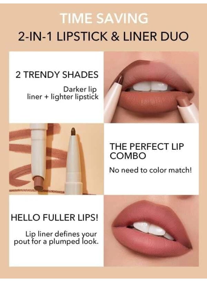 SHEGLAM - Glam Lipstick And Lip Liner 101 MACARON - Image 1
