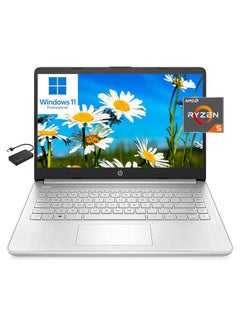 (Upgraded Version) Laptop With 14-Inch Display, AMD Ryzen 5 5500U Processor/32GB RAM/1TB PCIe SSD/AMD Radeon R5 Graphics/Windows 11 Pro With Hub English Natural Silver