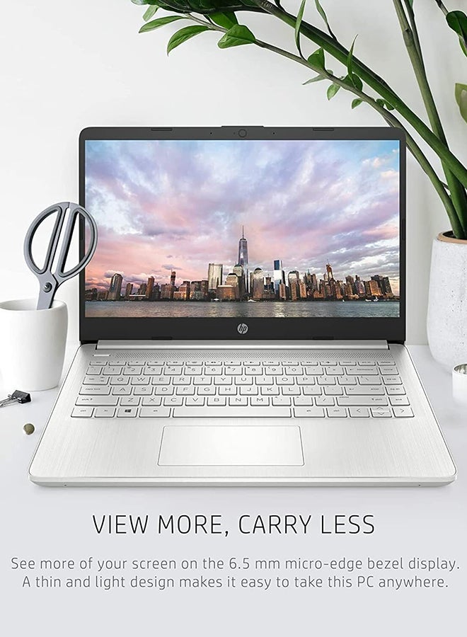 HP - (Upgraded Version) Laptop With 14-Inch Display, AMD Ryzen 5 5500U Processor/32GB RAM/1TB PCIe SSD/AMD Radeon R5 Graphics/Windows 11 Pro With Hub English Natural Silver - Image 1