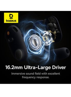 Baseus Eli Sport 1 Open Ear Air Conduction Headphones, Bluetooth 5.3 Wireless Earphones with Ear Hooks, 30H Battery Life IPX4, Immersive Stereo Sound Waterproof Headset for Workout/Gym/Running and More Black  - Image 3