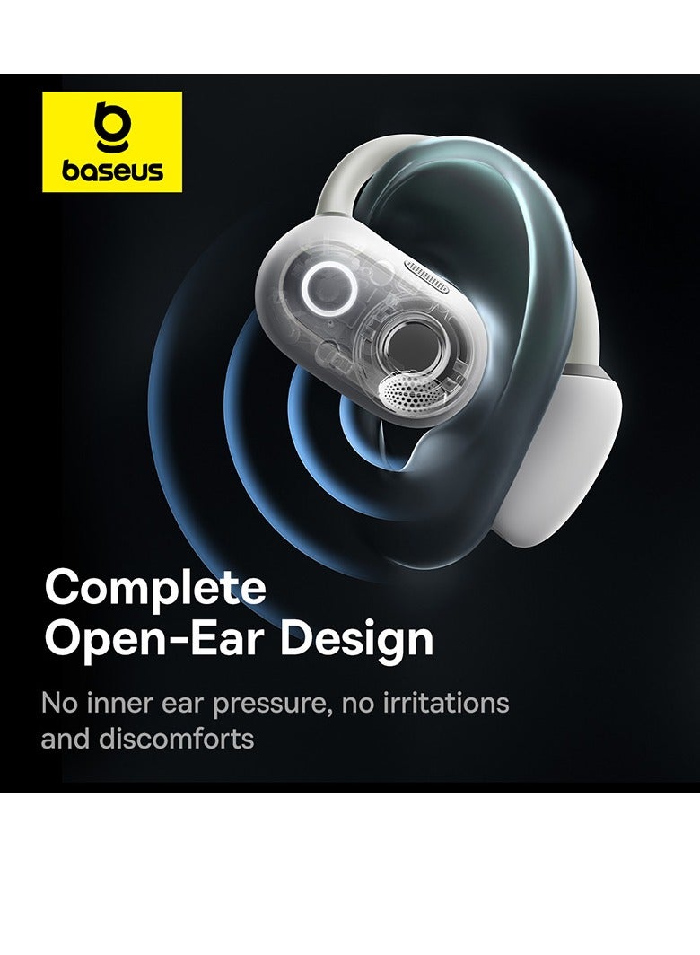 Baseus - Baseus Eli Sport 1 Open Ear IPX4 Waterproof TWS Wireless Earphones with ENC Microphones and Detachable Neckband - Green,white White - Image 1