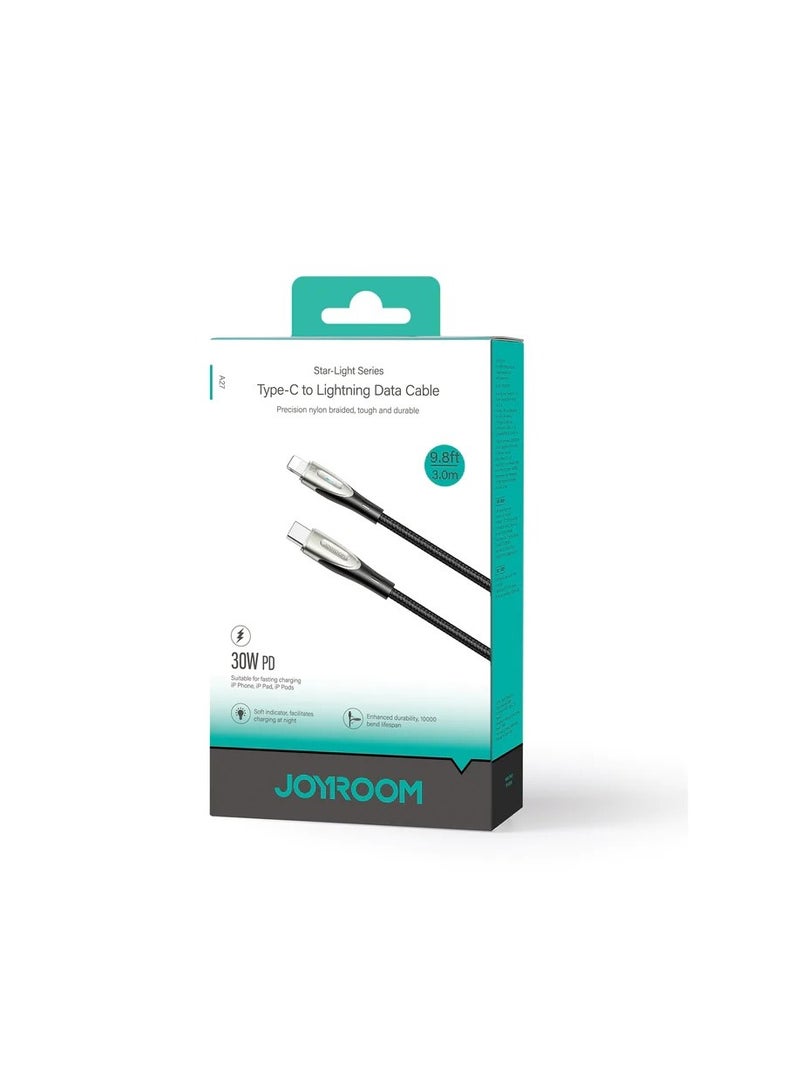 SA27-CL3 30W Data Cable (Type c To Lightning) 3m-Black Black