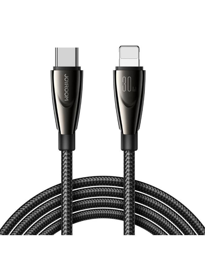 JOYROOM Starry Series 30W Fast Charging Data Cable (Type-C To Lightning) 1M Black - Image 1