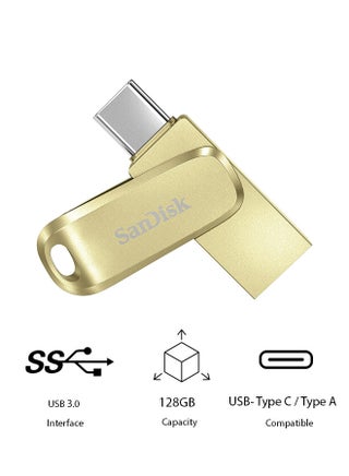 Ultra Dual Drive Luxe USB Type-A and Type-C USB 3.2 Gen 1 Read Speed Up to 400MB/s - SDDDC4-128G-G46GD 128 GB - pnsku/N70046176V/45/_/1749467165/6398c3d3-336a-416d-a1cb-5d6206519fdc