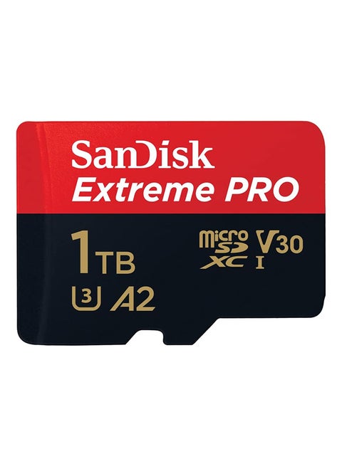 Extreme PRO microSDXC UHS-I Memory Card 1 TB + Adapter & RescuePRO Deluxe (for Smartphones, Action Cameras or Drones, A2, Class 10, V30, U3, 200 MB/s Transfer) 1 TB SDSQXCD-1T00-GN6MA 1 TB