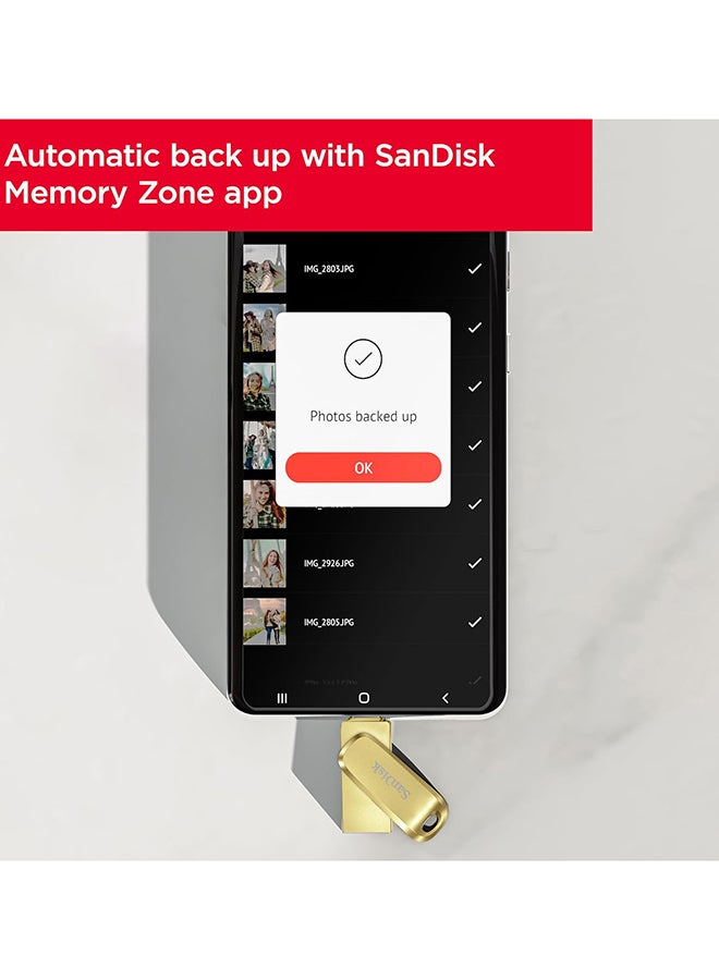 Sandisk 512GB Ultra Dual Drive Luxe USB Type-C - Up to 400MB/s - SDDDC4-512G-G46GD 512 GB  - Image 5