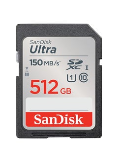 سانديسك بطاقة ذاكرة Ultra SDXC UHS-I بسعة 512 جيجابايت - حتى 150 ميجابايت/ثانية، C10، U1، Full HD، بطاقة SD - SDSDUNC-512G-GN6IN  - Image 1