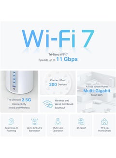 TP-LINK BE9300 Whole Home Mesh WiFi 7 System White  - Image 5