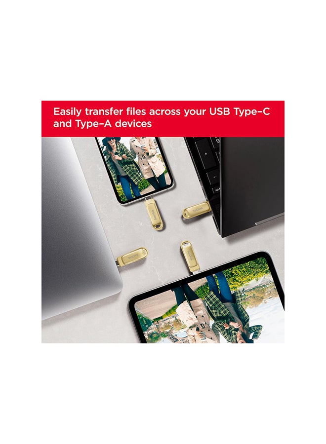 Sandisk - 256GB Ultra Dual Drive Luxe USB Type-C - Up to 400MB/s - SDDDC4-256G-G46GD 256 GB - Image 1