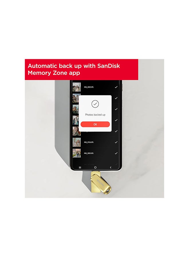 Sandisk - 256GB Ultra Dual Drive Luxe USB Type-C - Up to 400MB/s - SDDDC4-256G-G46GD 256 GB - Image 1