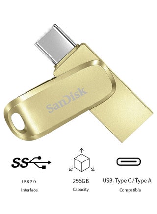 256GB Ultra Dual Drive Luxe USB Type-C - Up to 400MB/s - SDDDC4-256G-G46GD 256 GB - pnsku/N70046192V/45/_/1736491920/878b5673-12d7-44ae-b927-a6701afe7492