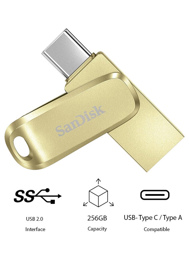 Sandisk - 256GB Ultra Dual Drive Luxe USB Type-C - Up to 400MB/s - SDDDC4-256G-G46GD 256 GB - Image 1
