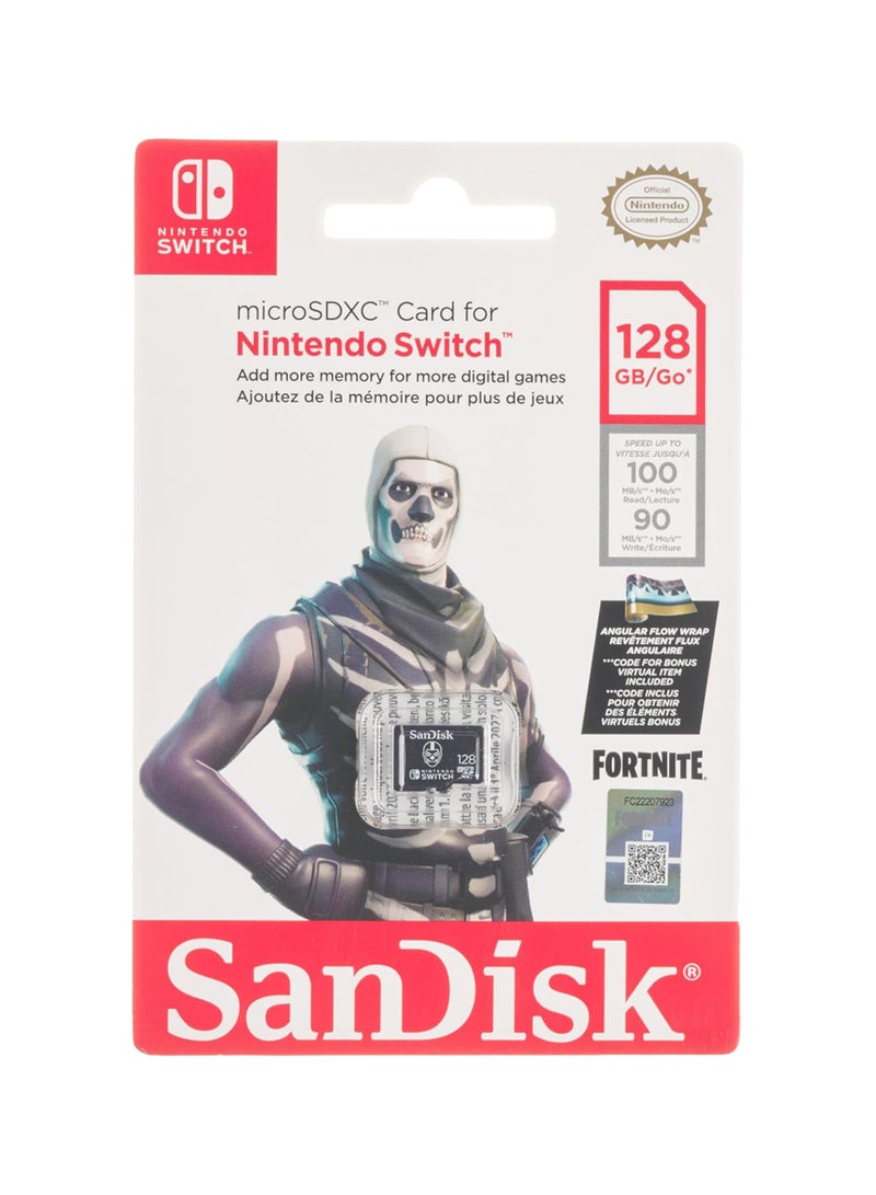 Sandisk - 128GB microSDXC-Card Licensed for Nintendo-Switch, UHS-I, Read speeds up to 100MB/s and write speeds up to 90MB/s,Fortnite Edition - SDSQXAO-128G-GN6ZG 128 GB - Image 1