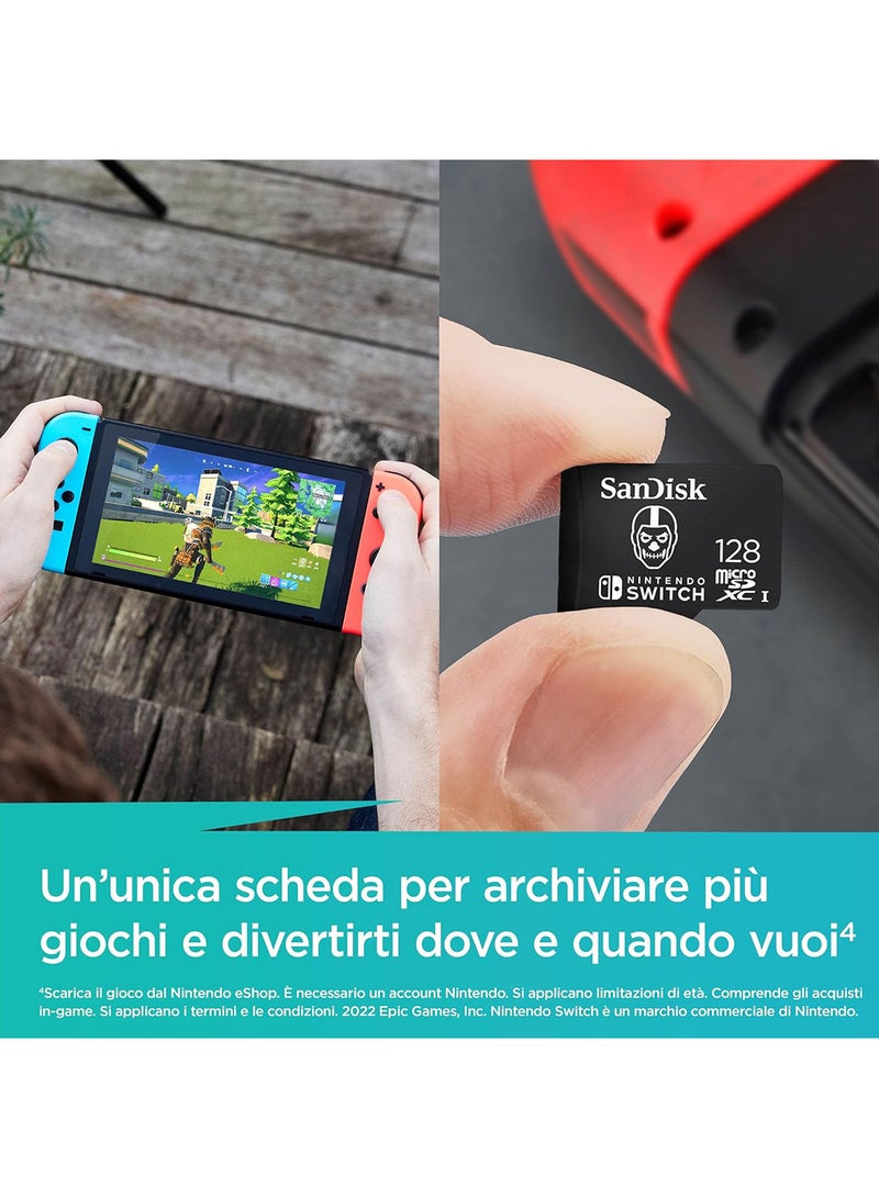 Sandisk - 128GB microSDXC-Card Licensed for Nintendo-Switch, UHS-I, Read speeds up to 100MB/s and write speeds up to 90MB/s,Fortnite Edition - SDSQXAO-128G-GN6ZG 128 GB - Image 1